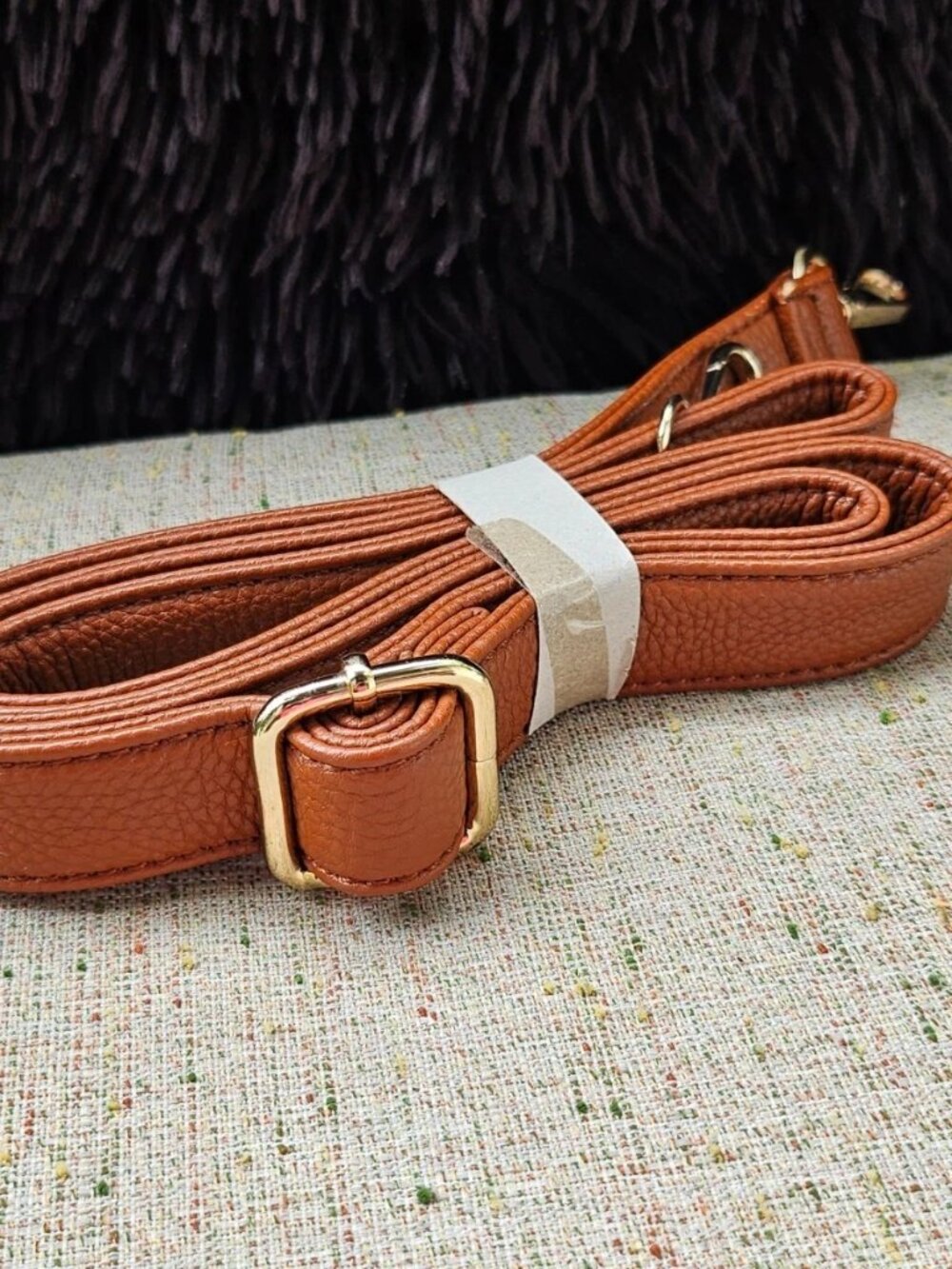 Replacement Strap for Shoulder Bag Hand Bag Brown Faux Leather Strap Adjustable - Picture 3 of 10